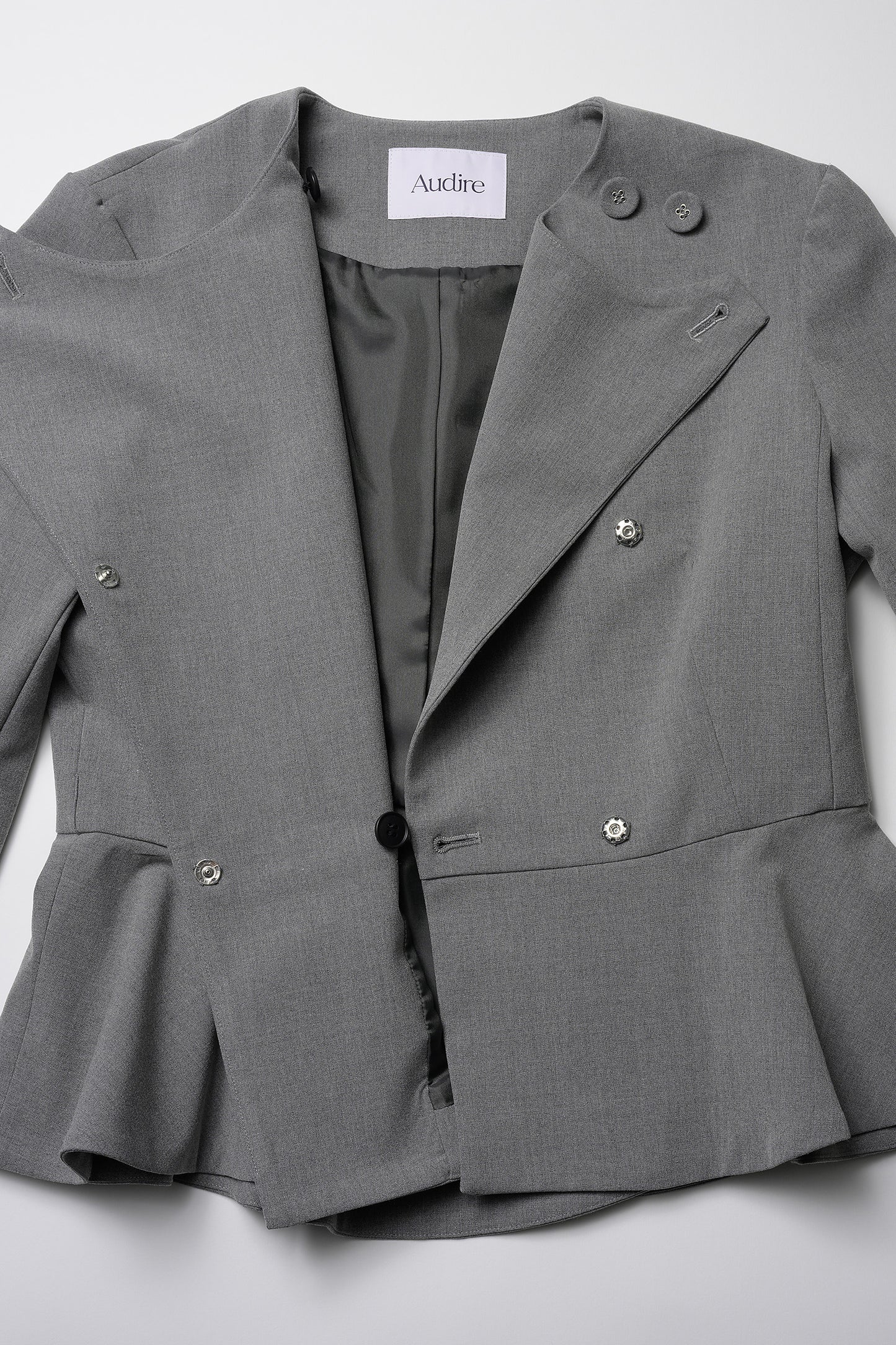 Noona peplum jacket(Gray)