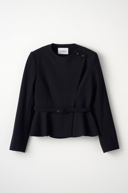 Noona peplum jacket(Navy)