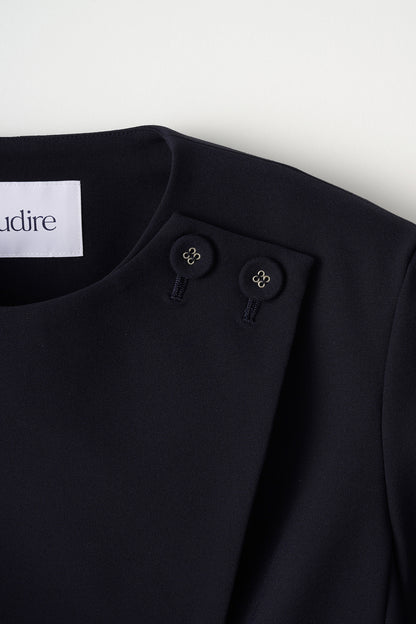 Noona peplum jacket(Navy)