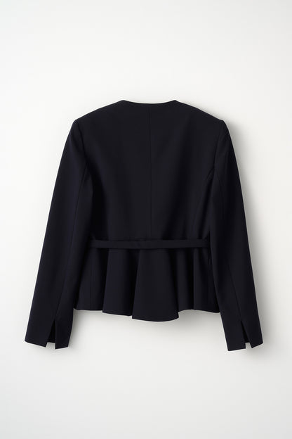 Noona peplum jacket(Navy)