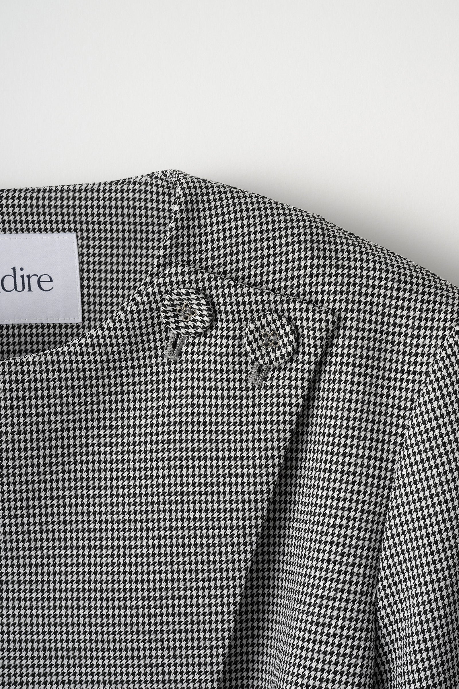 Noona peplum jacket(Houndstooth) – Audire