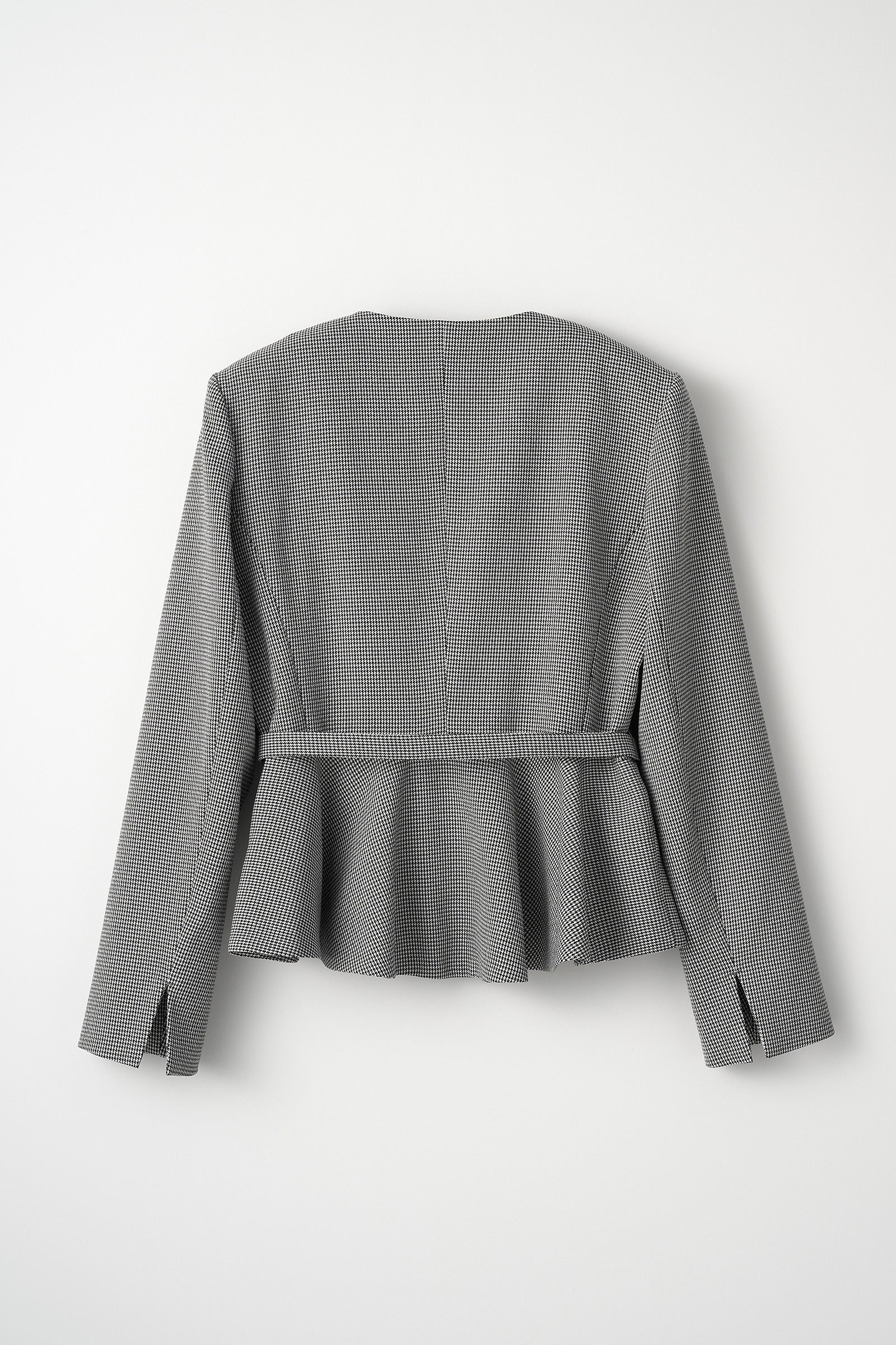 Noona peplum jacket(Houndstooth) – Audire