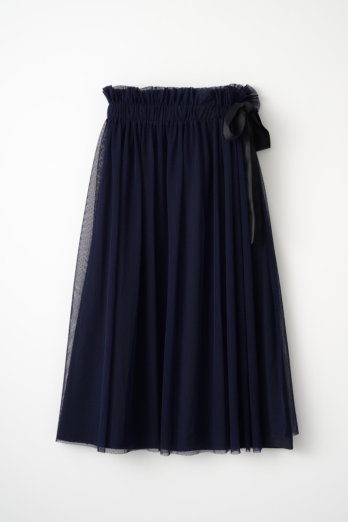 Tulle topping skirt(Navy)