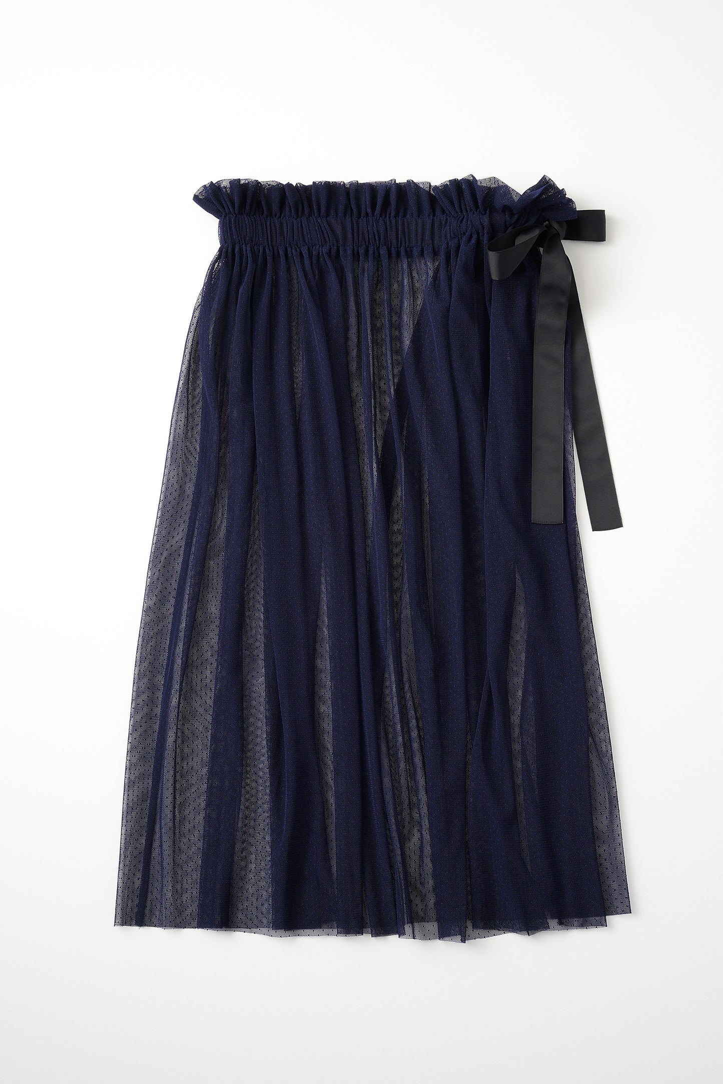 Tulle topping skirt(Navy)