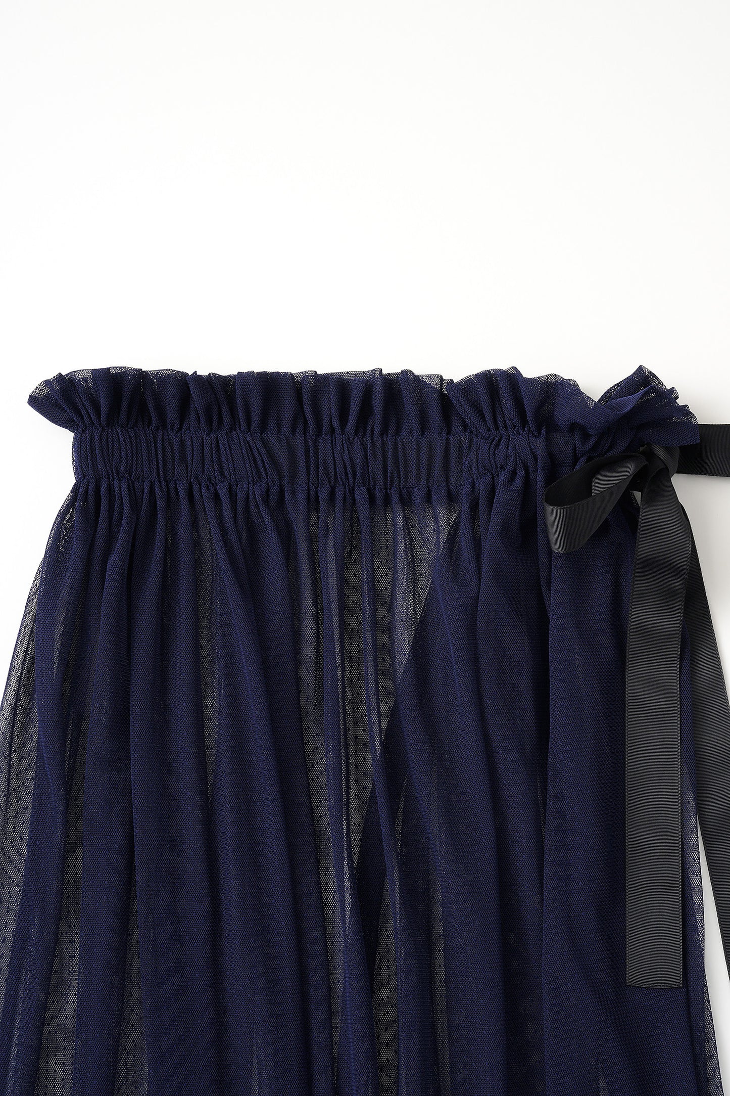 Tulle topping skirt(Navy)