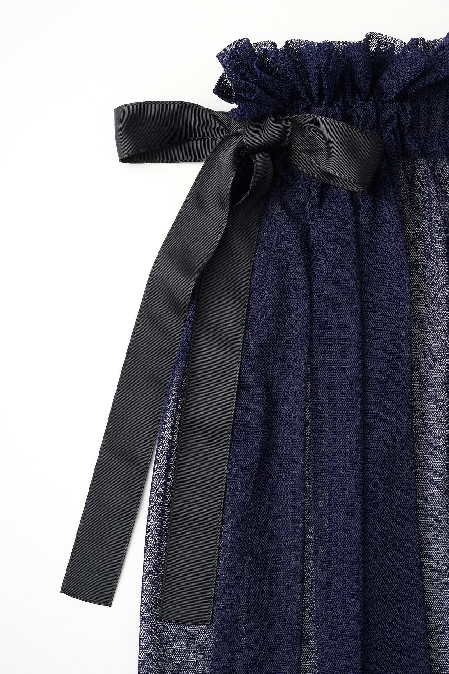 Tulle topping skirt(Navy)