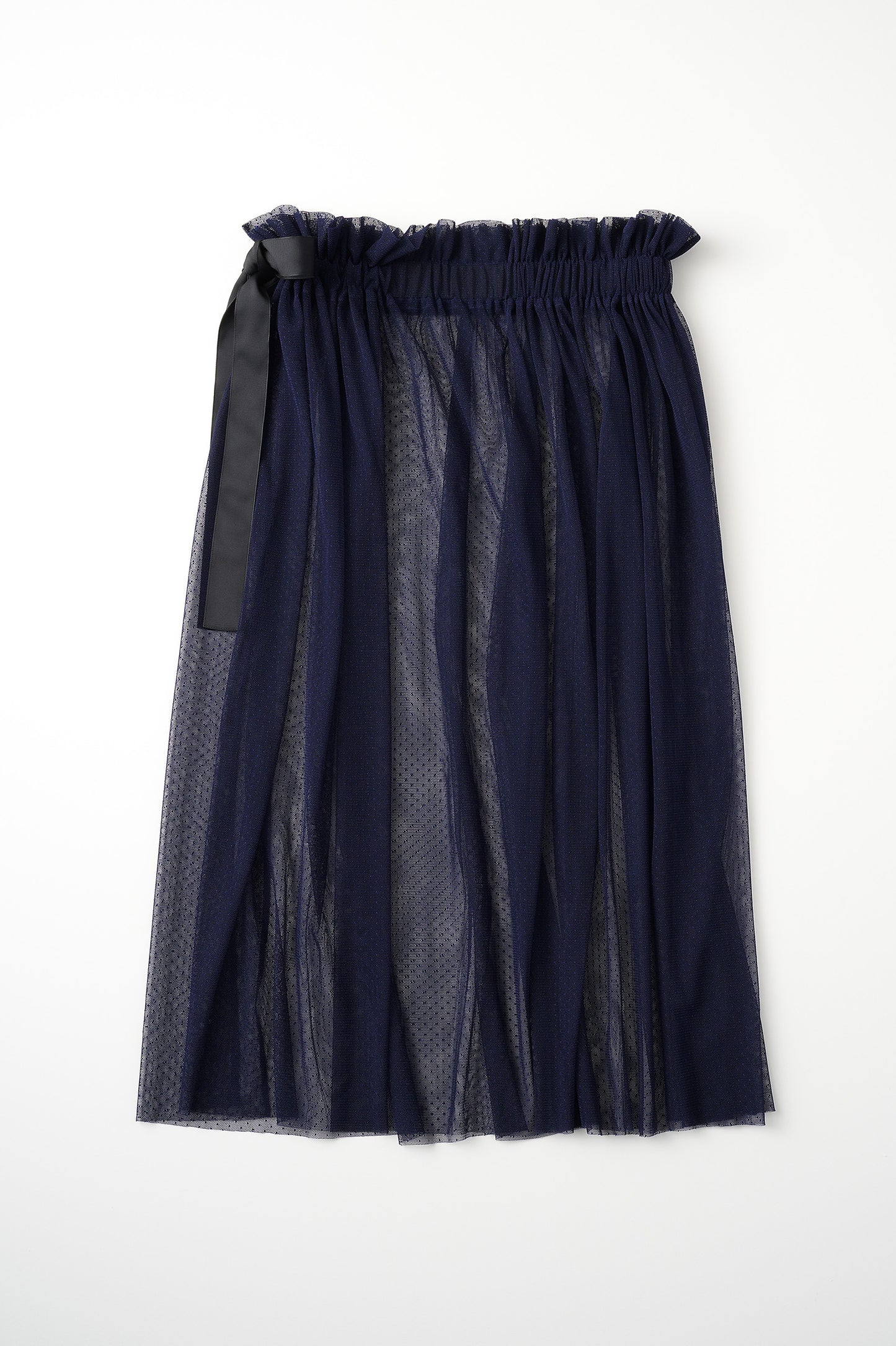 Tulle topping skirt(Navy)