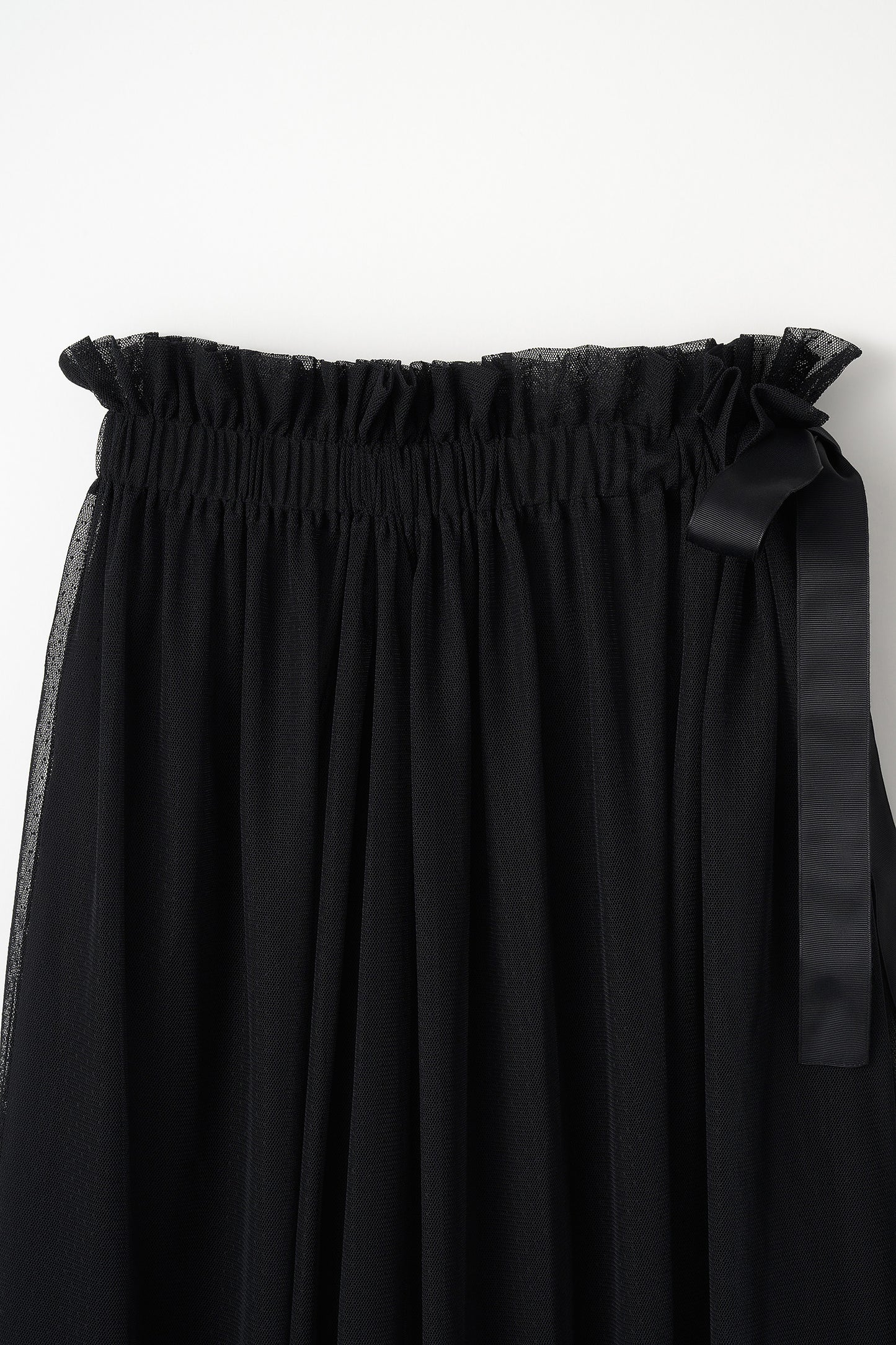 Tulle topping skirt(Black)