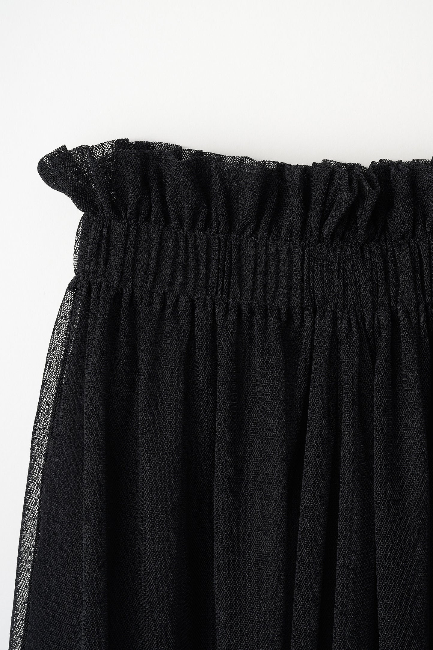 Tulle topping skirt(Black)