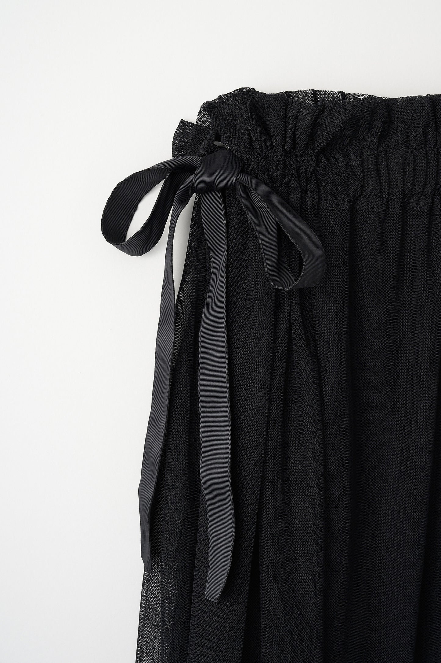 Tulle topping skirt(Black)