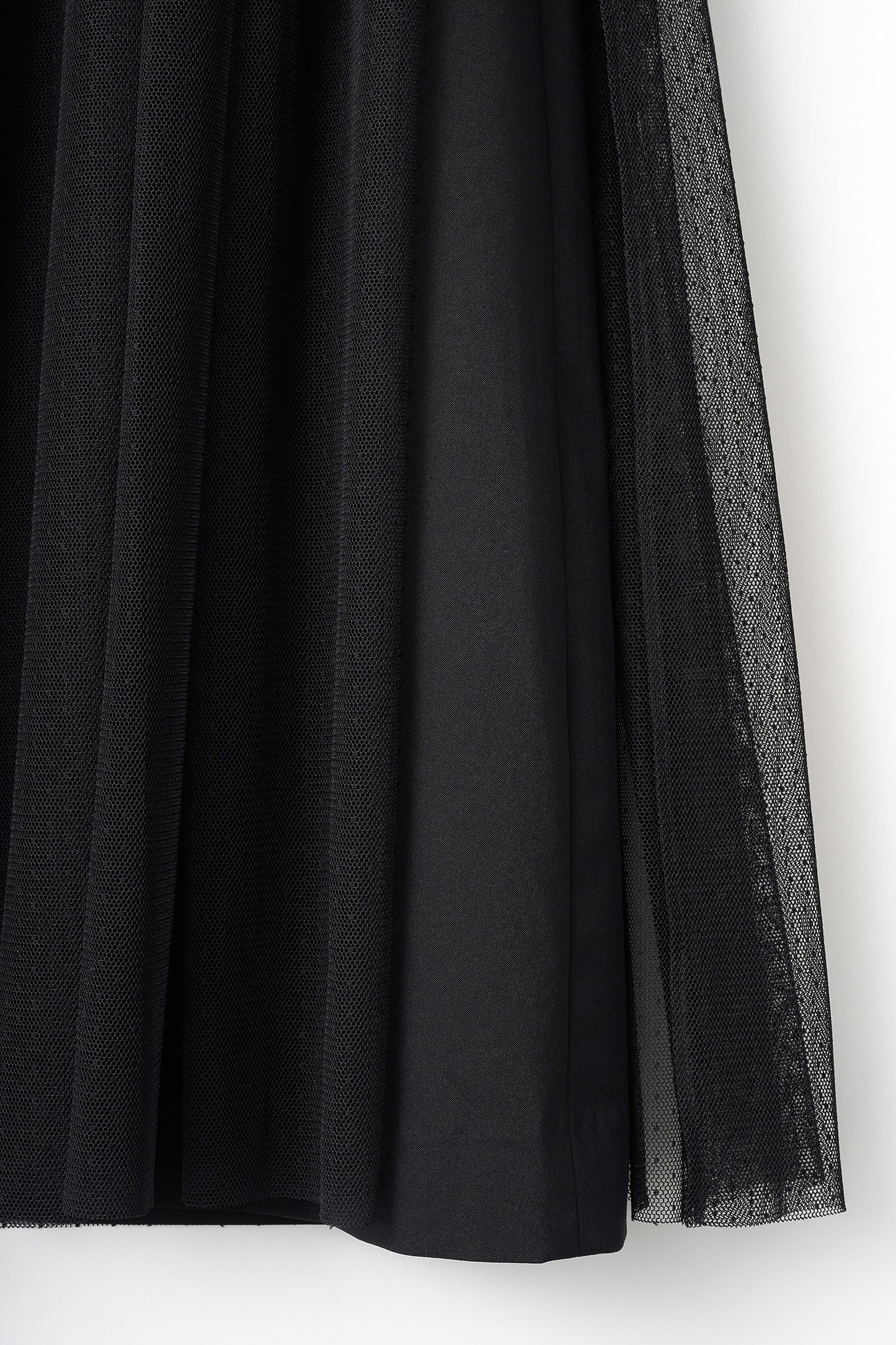 Tulle topping skirt(Black)