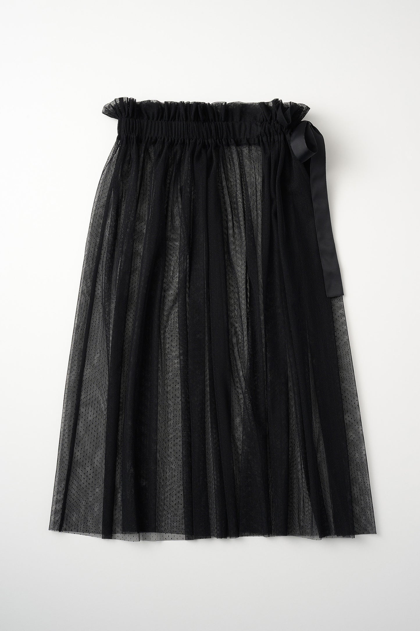 Tulle topping skirt(Black)