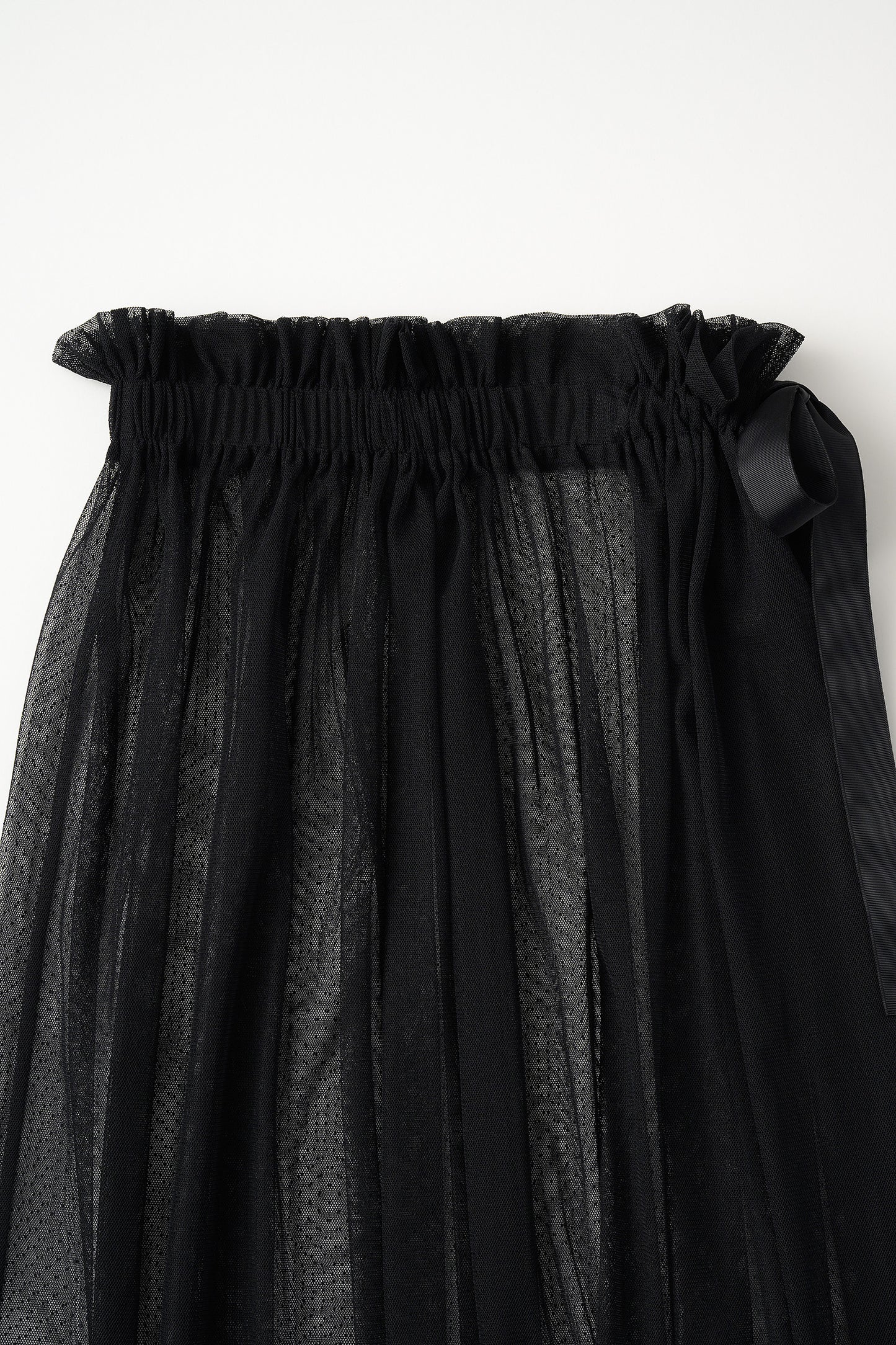 Tulle topping skirt(Black)
