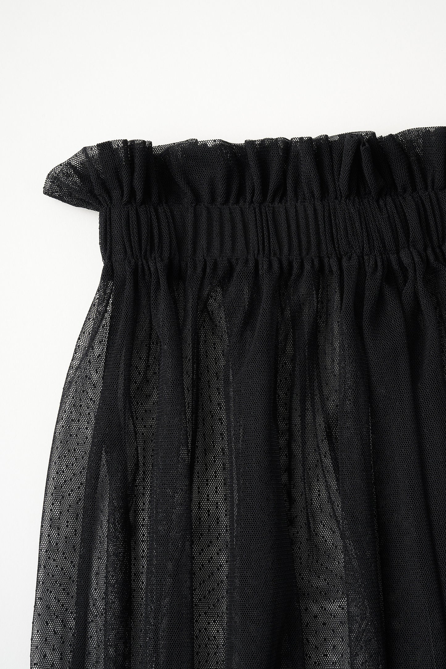 Tulle topping skirt(Black)