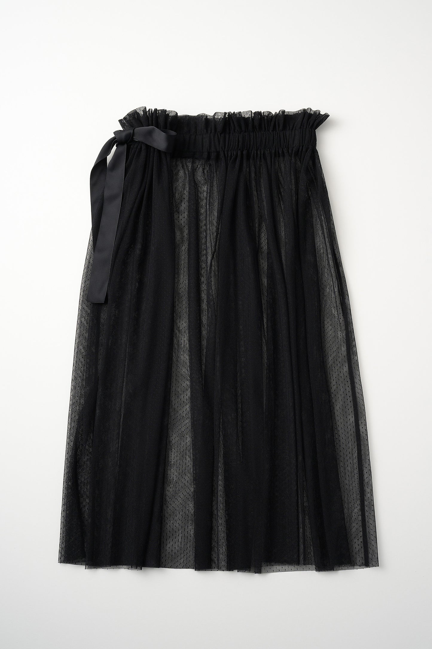Tulle topping skirt(Black)