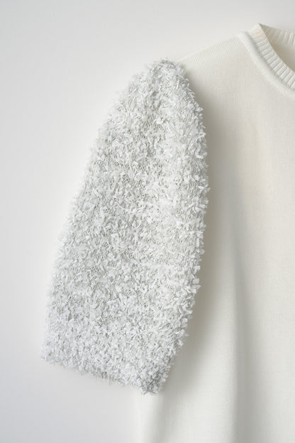 Flurries sleeve kint tops(White)