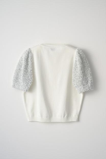 Flurries sleeve kint tops(White)