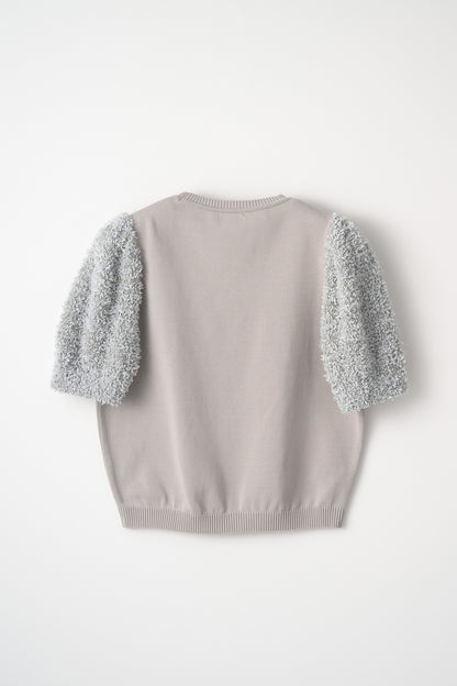 Flurries sleeve kint tops(Gray)