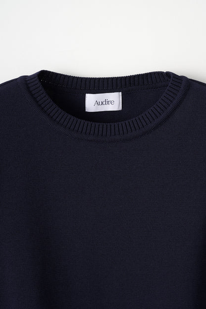 Flurries sleeve kint tops(Navy)