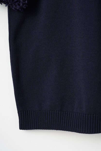 Flurries sleeve kint tops(Navy)
