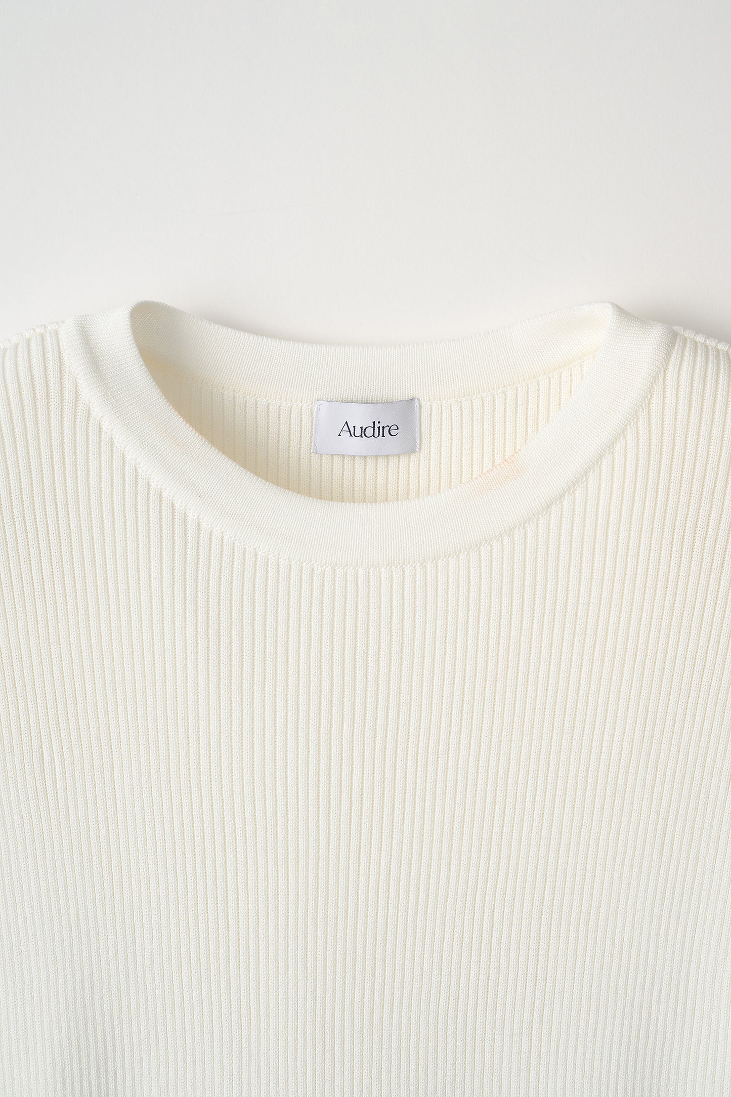 Fringe rib knit tops(White)