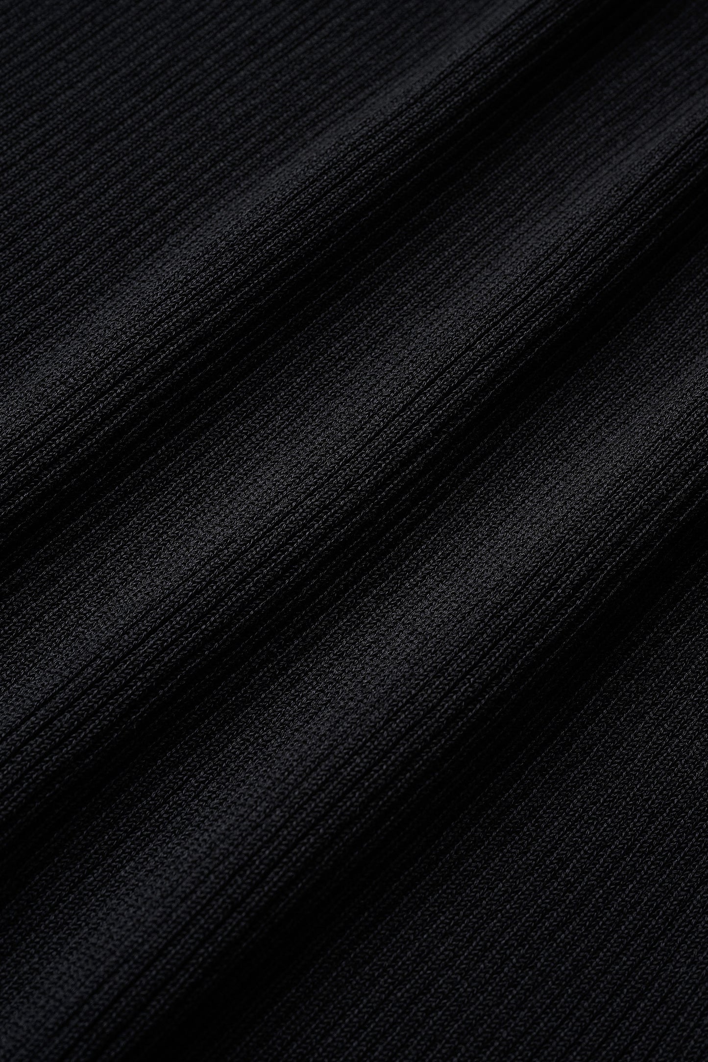 Fringe rib knit tops(Black)