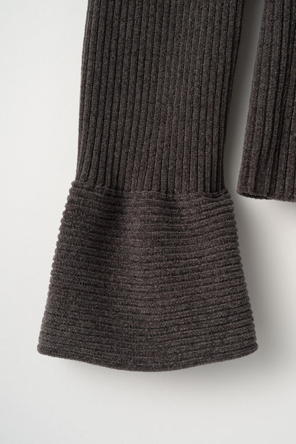 Velor touch bell cardigan(Gray)