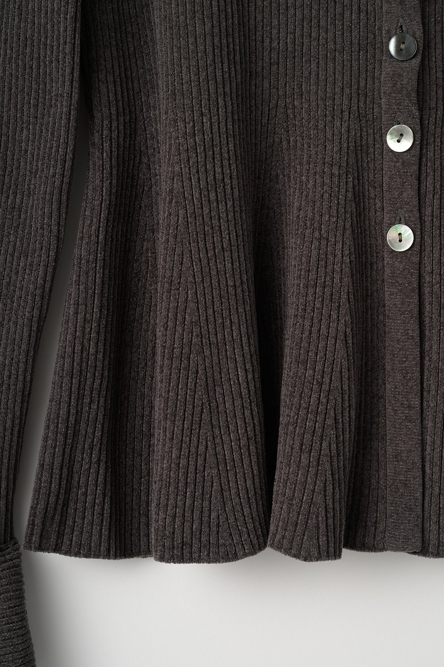 Velor touch bell cardigan(Gray)