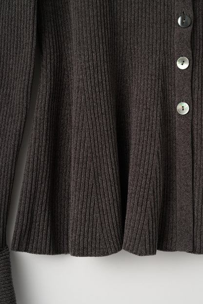 Velor touch bell cardigan(Gray)