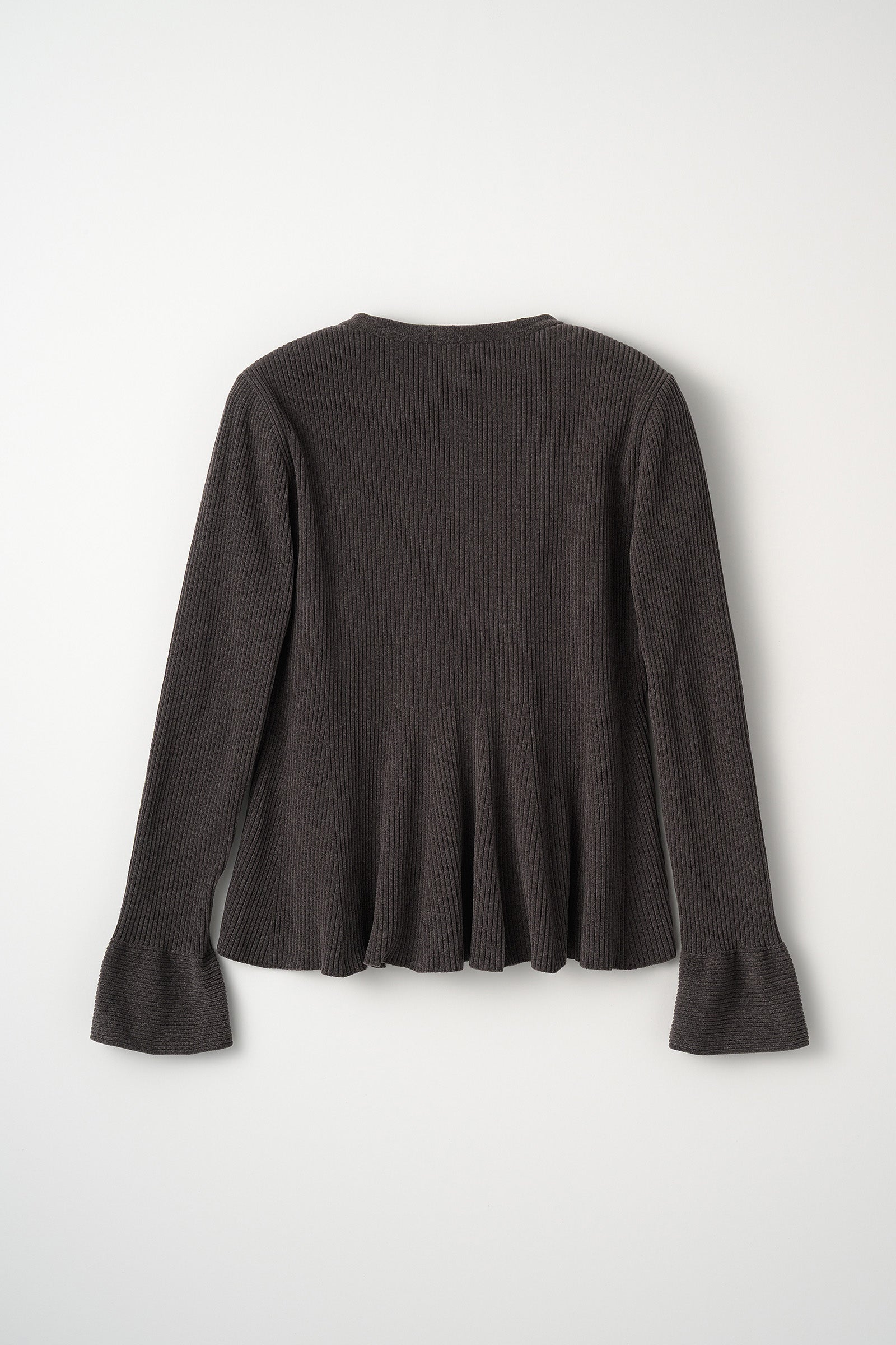 Velor touch bell cardigan(Gray) – Audire