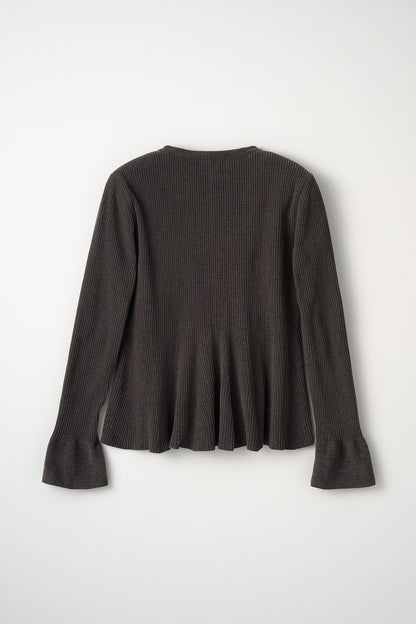 Velor touch bell cardigan(Gray)