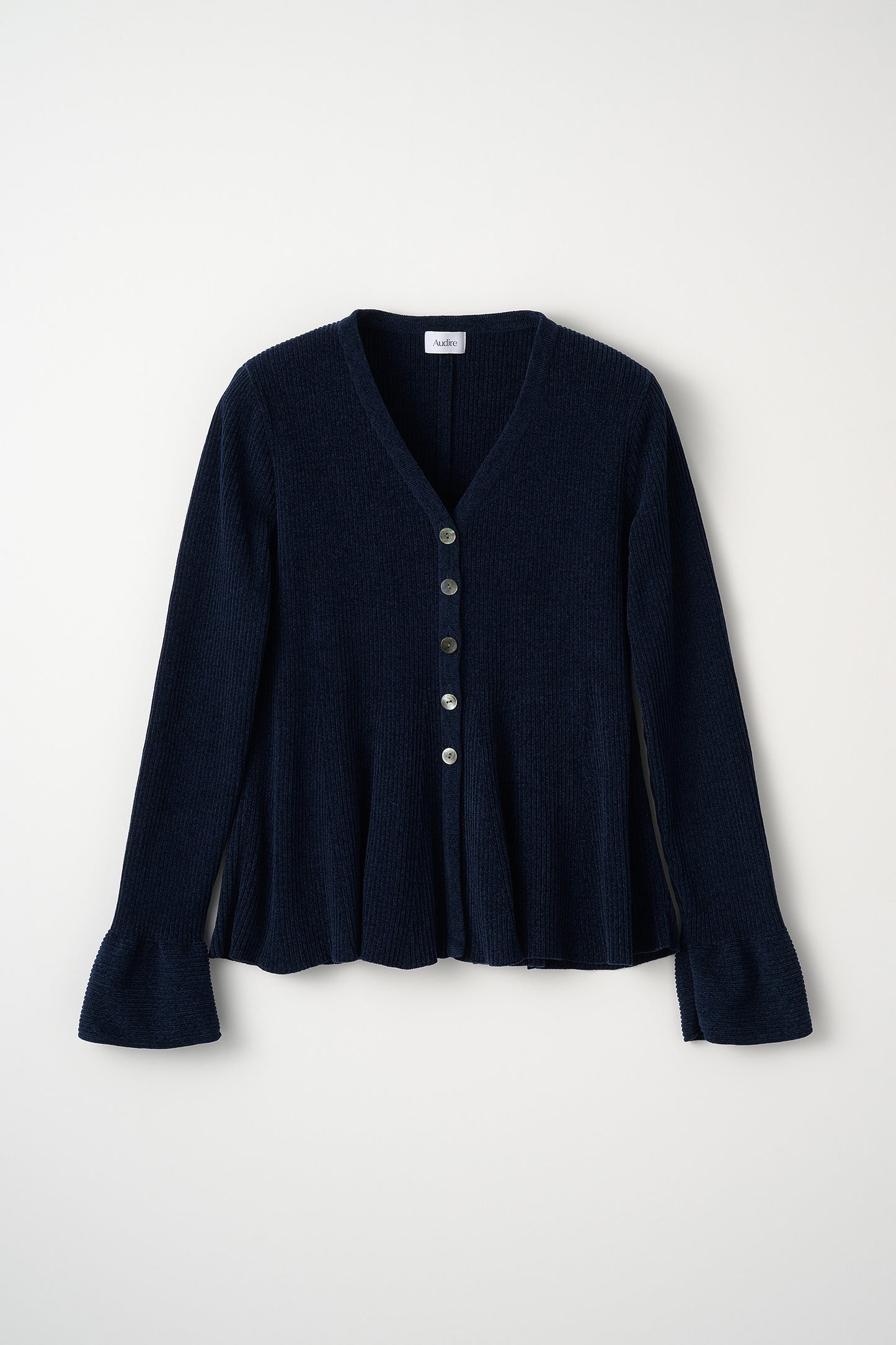 Velor touch bell cardigan(Navy)