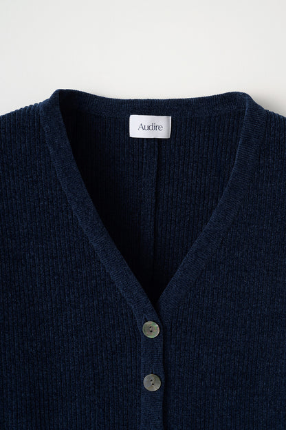 Velor touch bell cardigan(Navy)