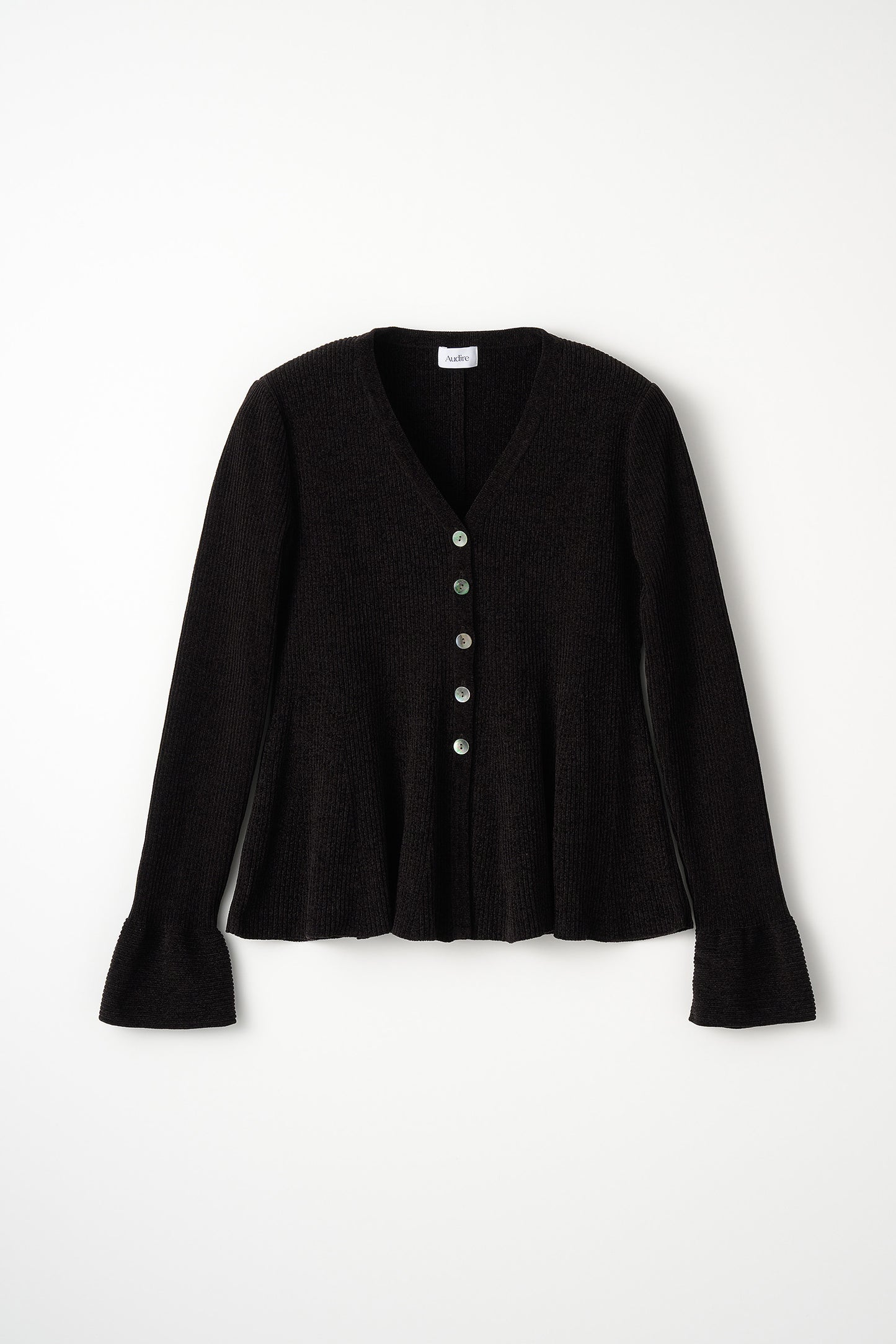 Velor touch bell cardigan(Black)
