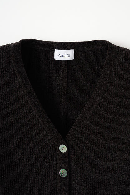 Velor touch bell cardigan(Black)