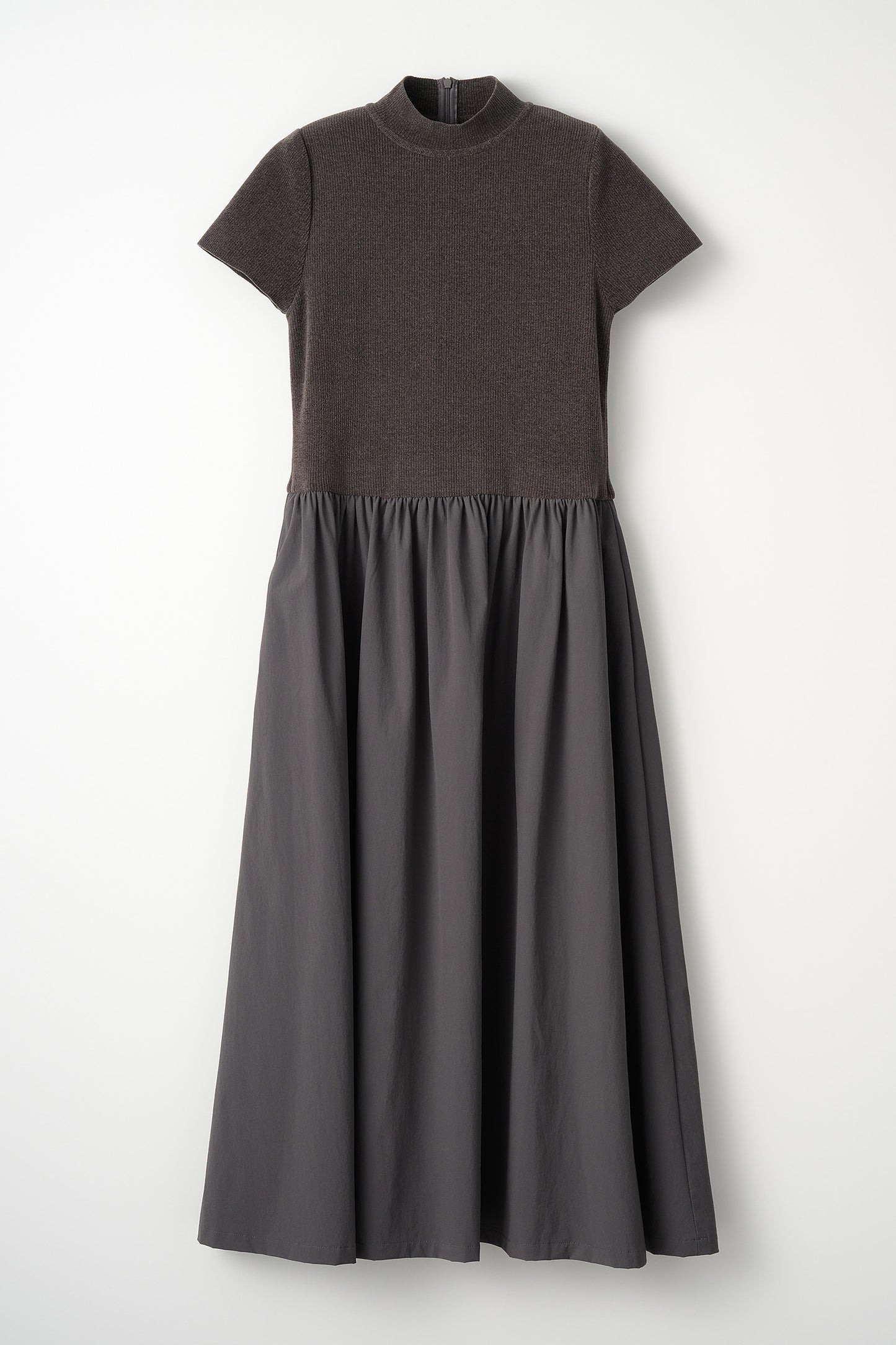 Velor touch knit dress(Gray)
