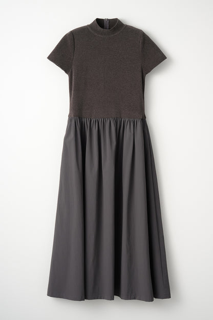 Velor touch knit dress(Gray)