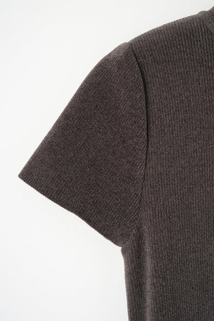 Velor touch knit dress(Gray)