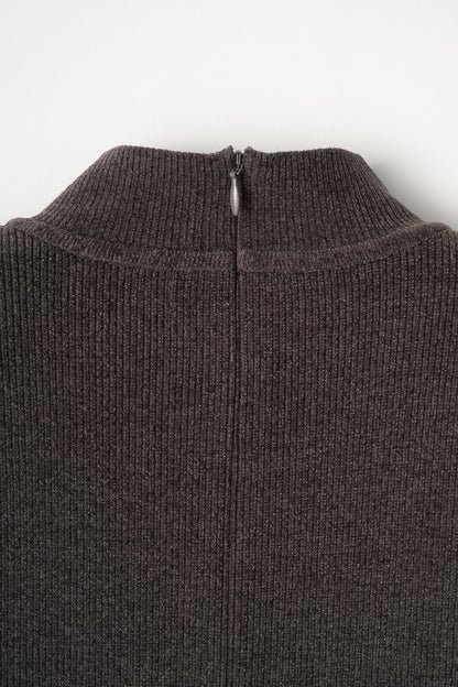 Velor touch knit dress(Gray)