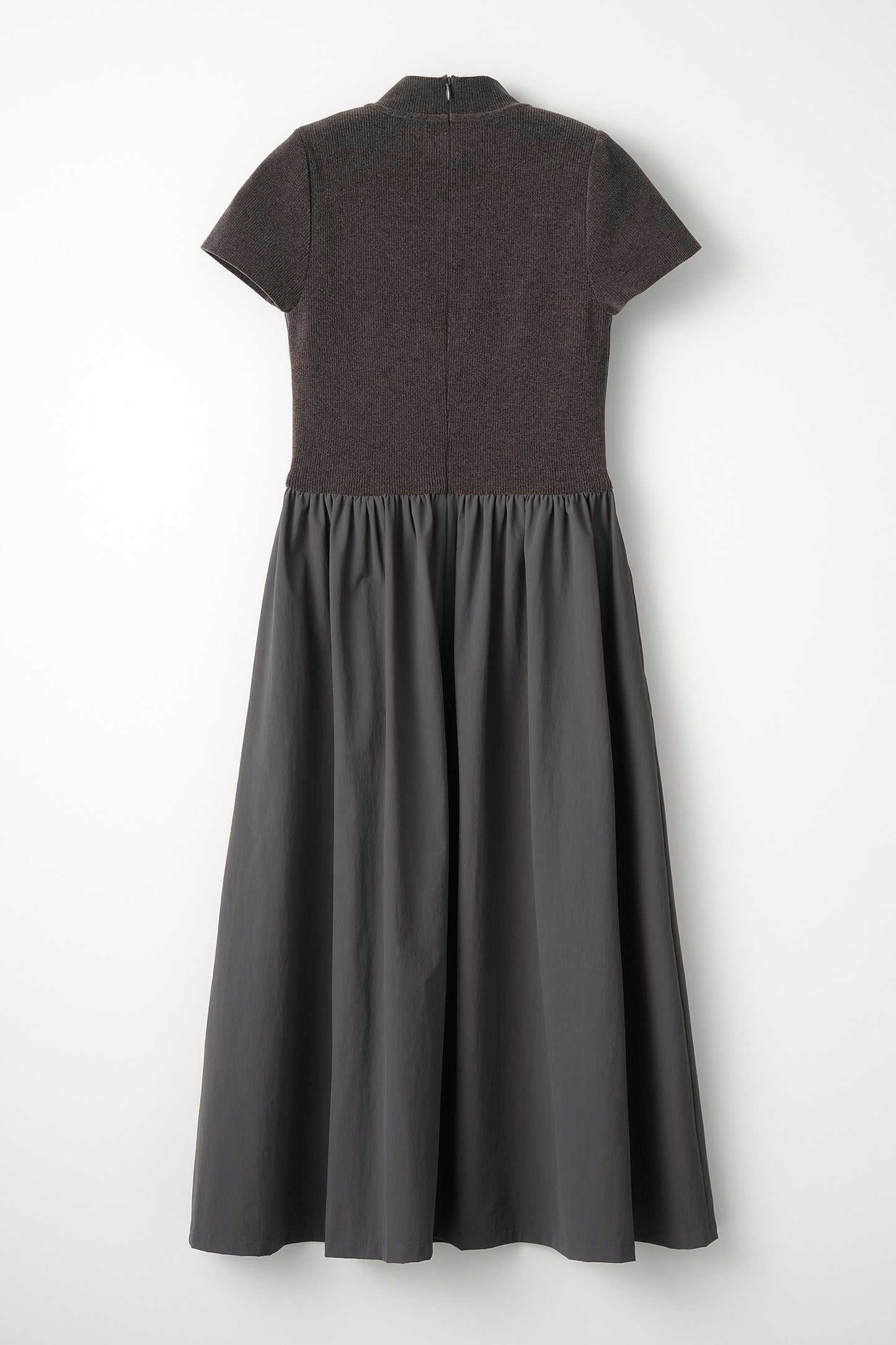 Velor touch knit dress(Gray)