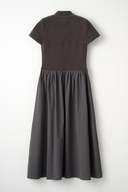 Velor touch knit dress(Gray)