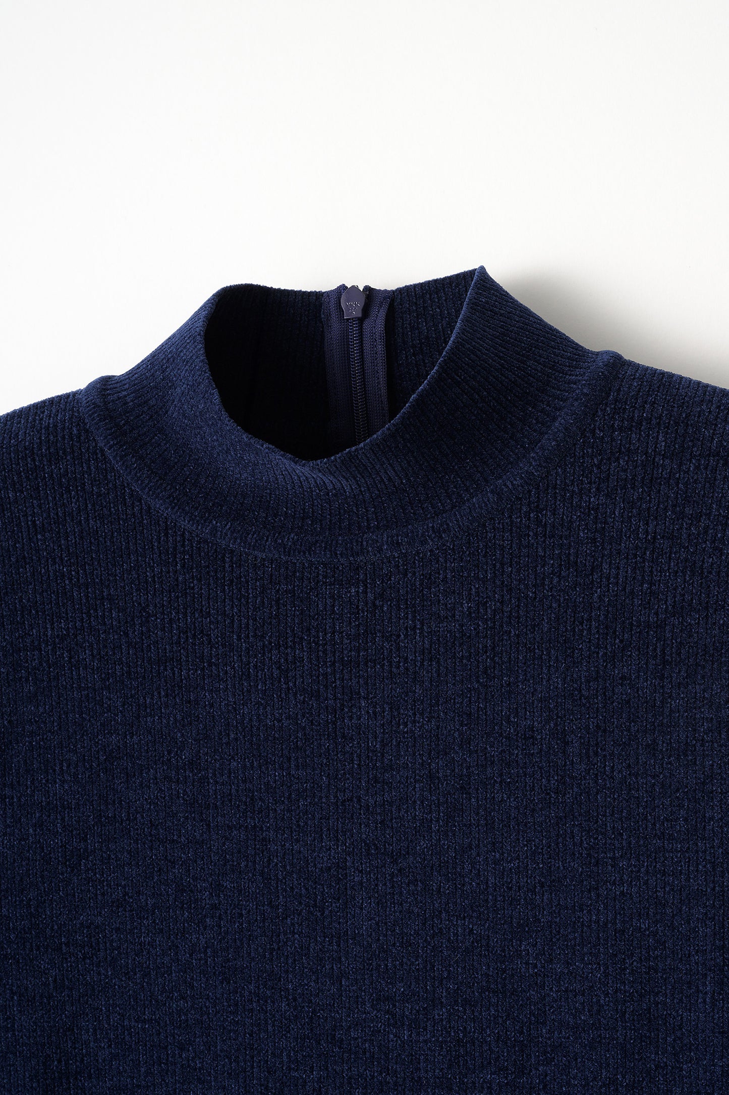Velor touch knit dress(Navy)