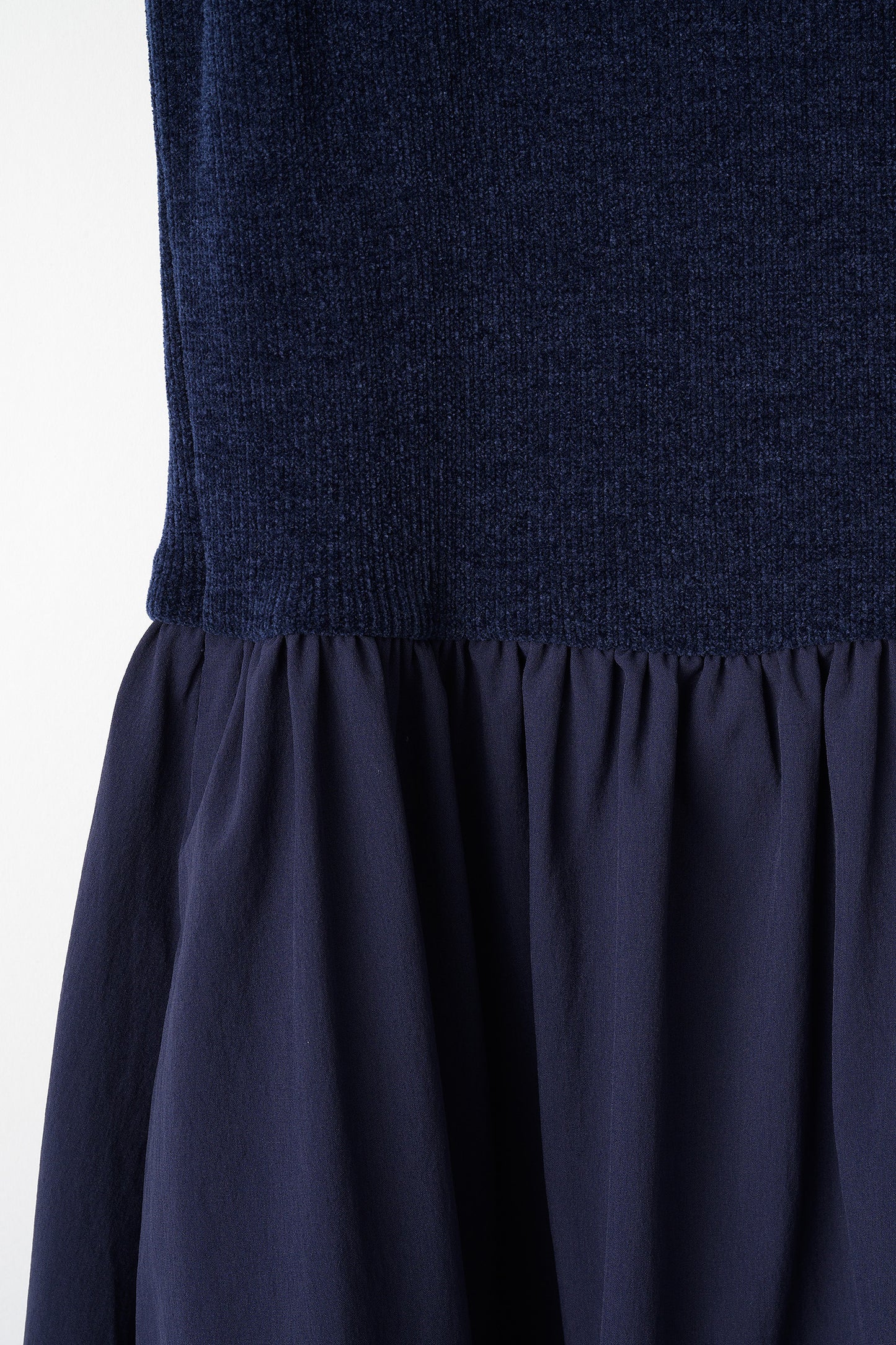 Velor touch knit dress(Navy)