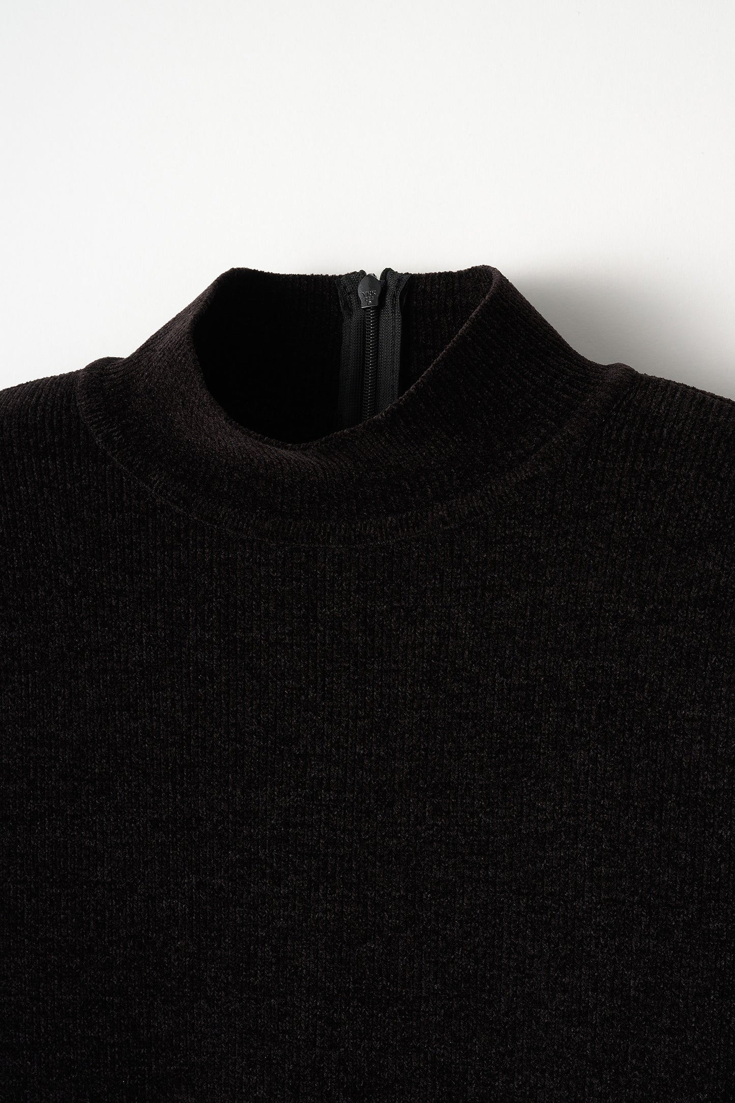 Velor touch knit dress(Black)