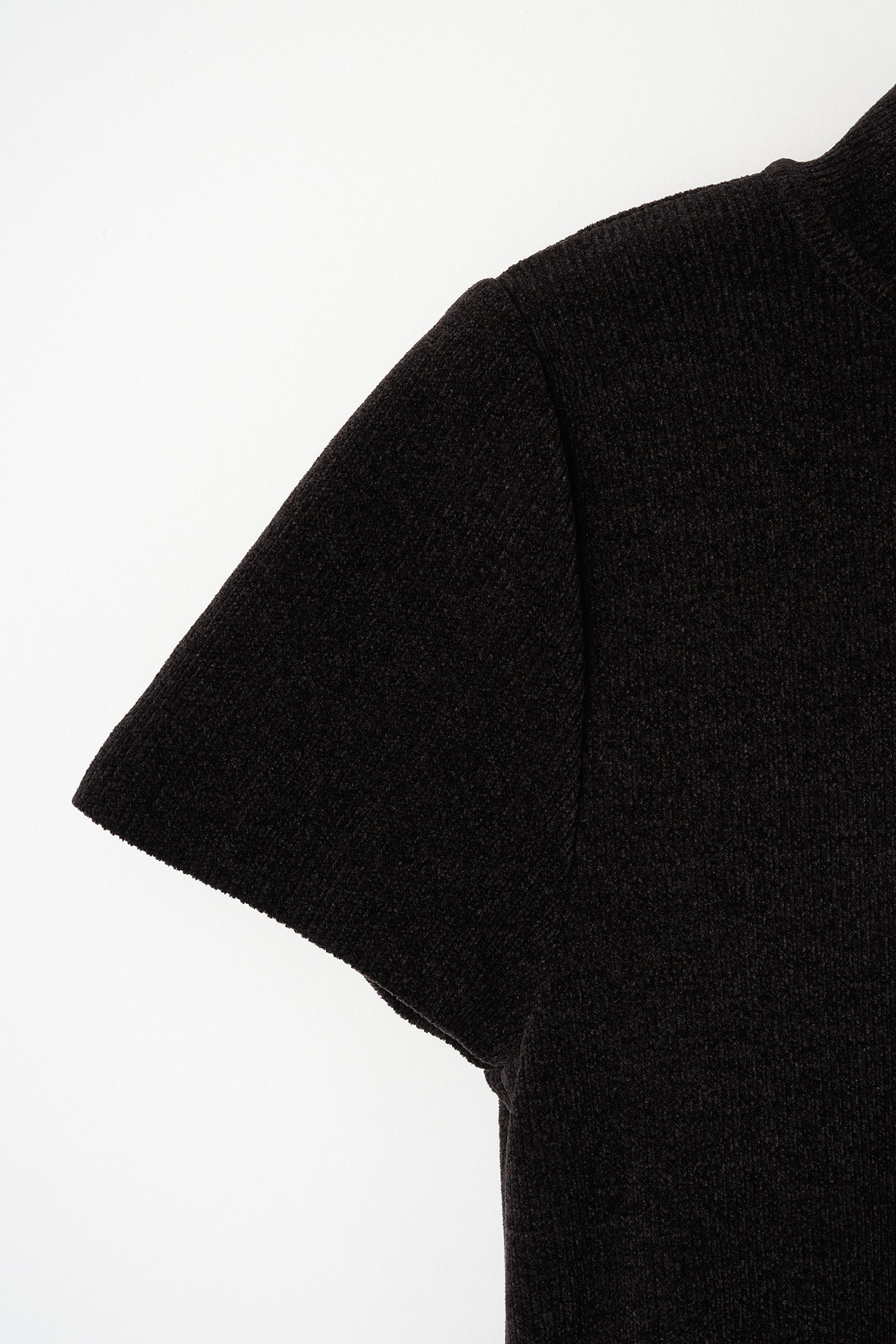 Velor touch knit dress(Black) – Audire