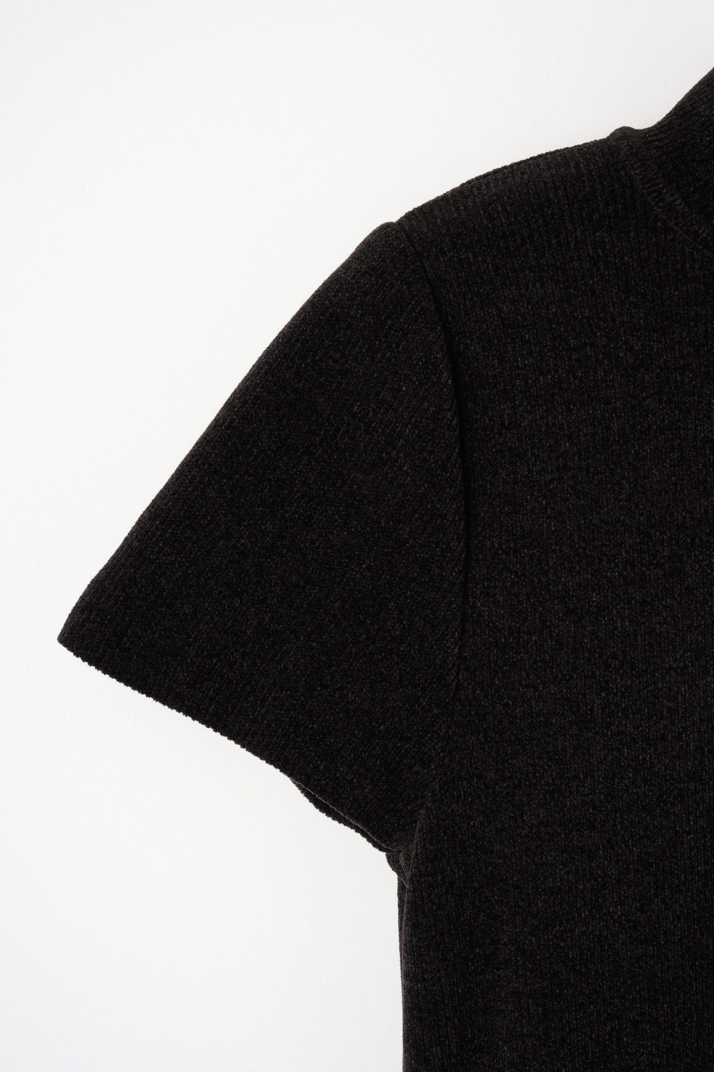 Velor touch knit dress(Black)