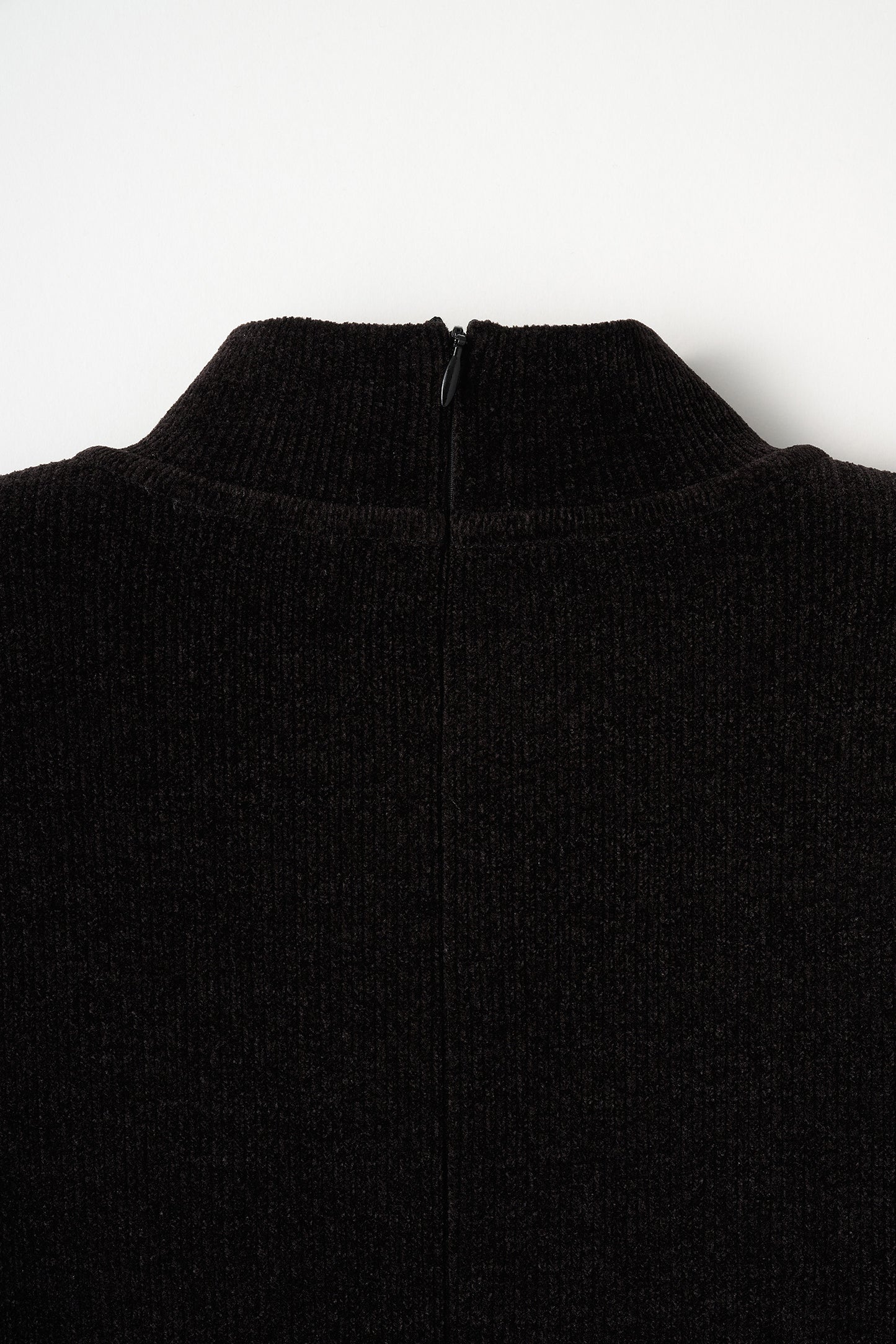 Velor touch knit dress(Black)