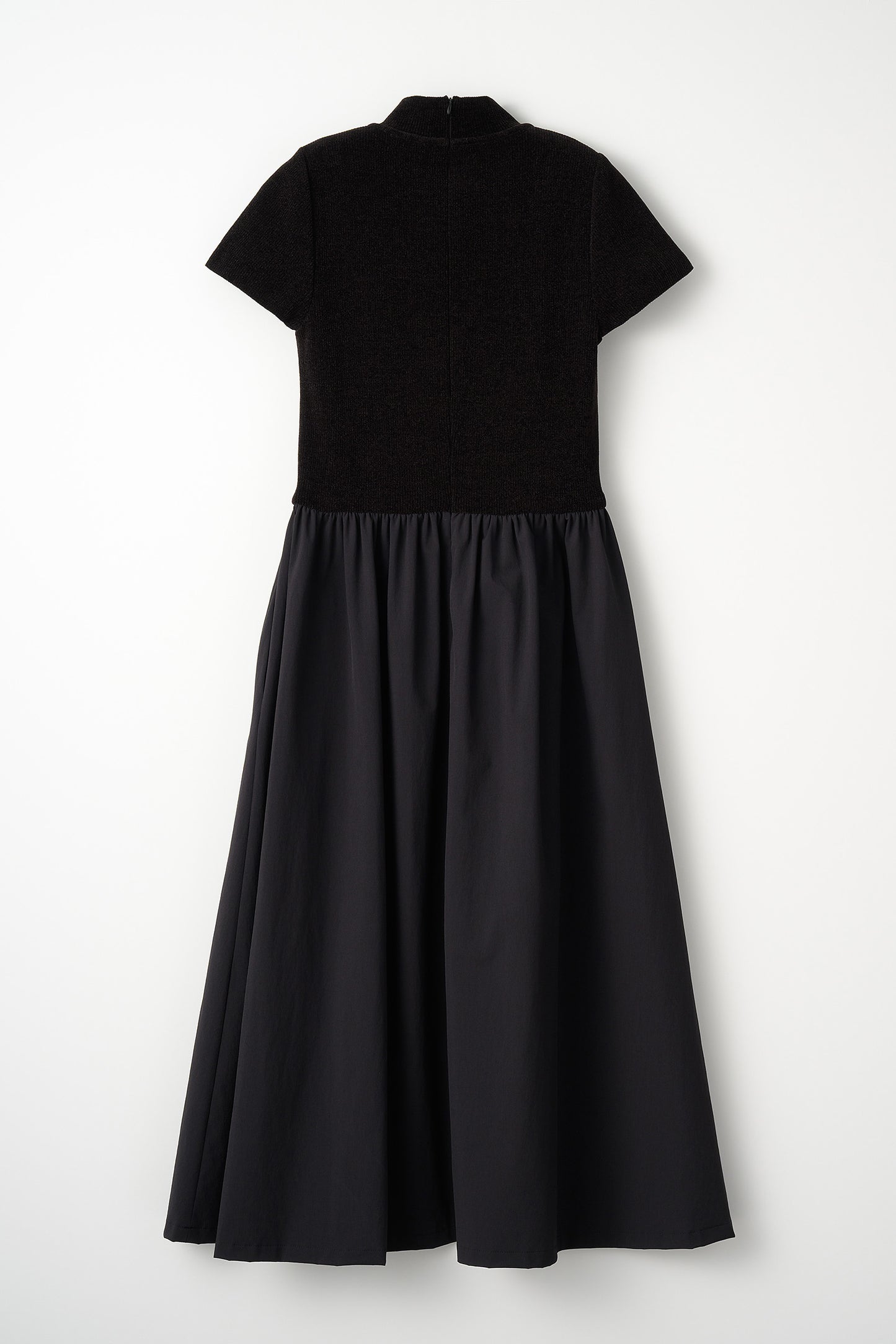 Velor touch knit dress(Black)