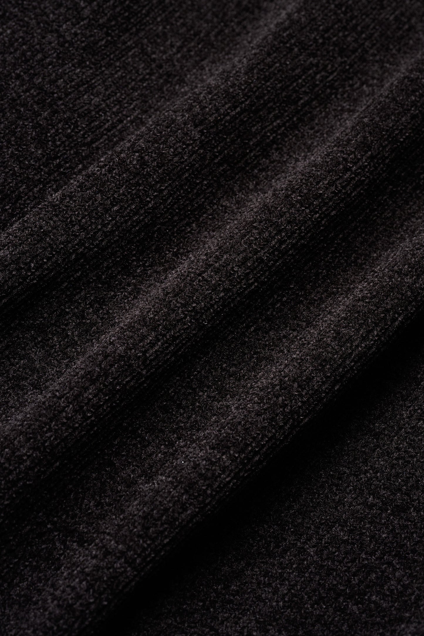 Velor touch knit dress(Black)