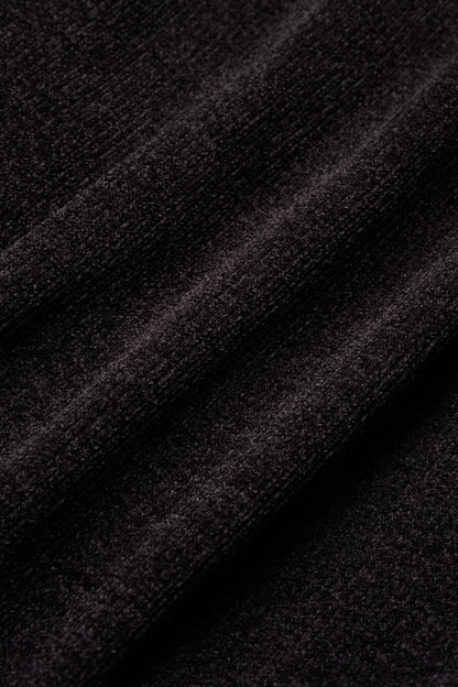 Velor touch knit dress(Black)